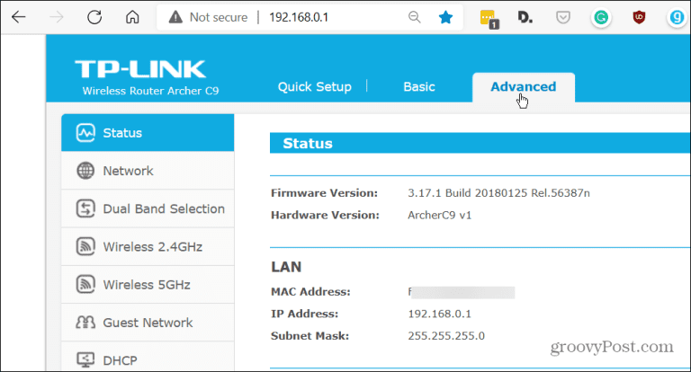 Use web filtering mode in router