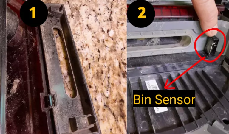 Clean roomba i7 full bin sensor
