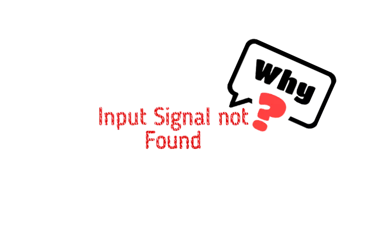 Why Hp monitor input signal not found