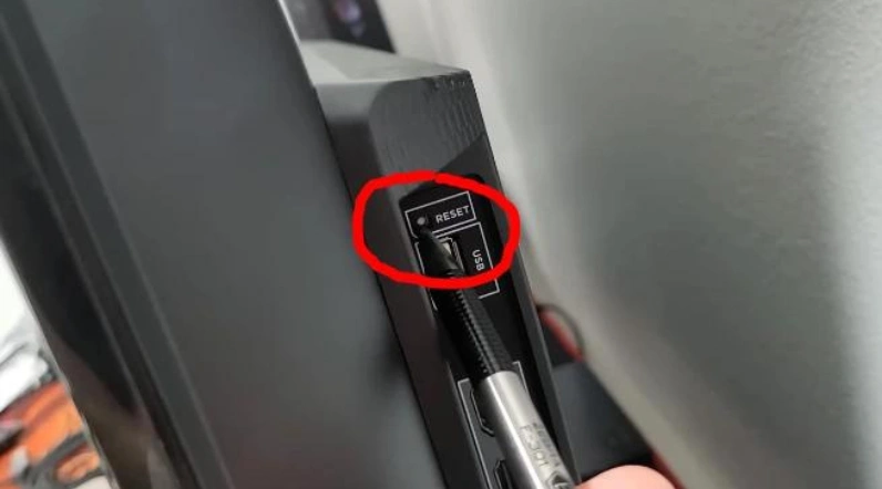 tcl tv reset button location