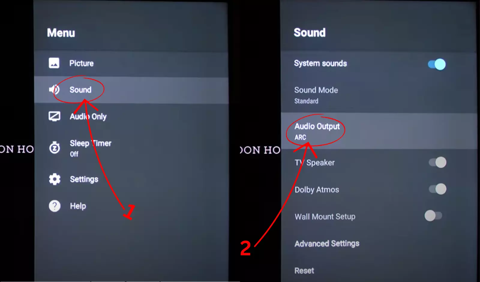 changing hisense tv sound setting to fix no sound issue