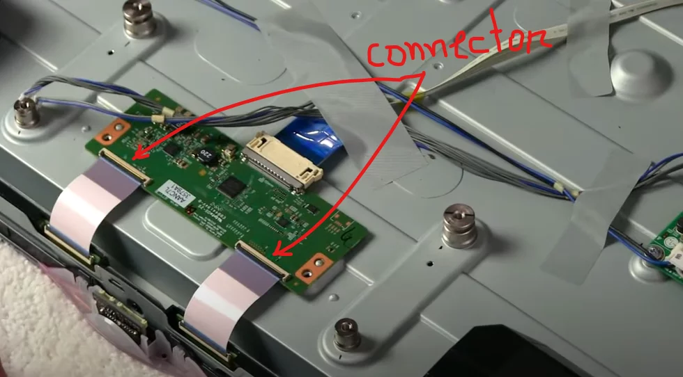 disconnecting the backlight connection from the TV's main board