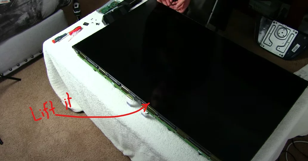 removing sony tv's lcd panel