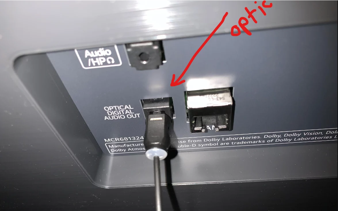 using an optical cable as alternative to hdmi arc in lg tv