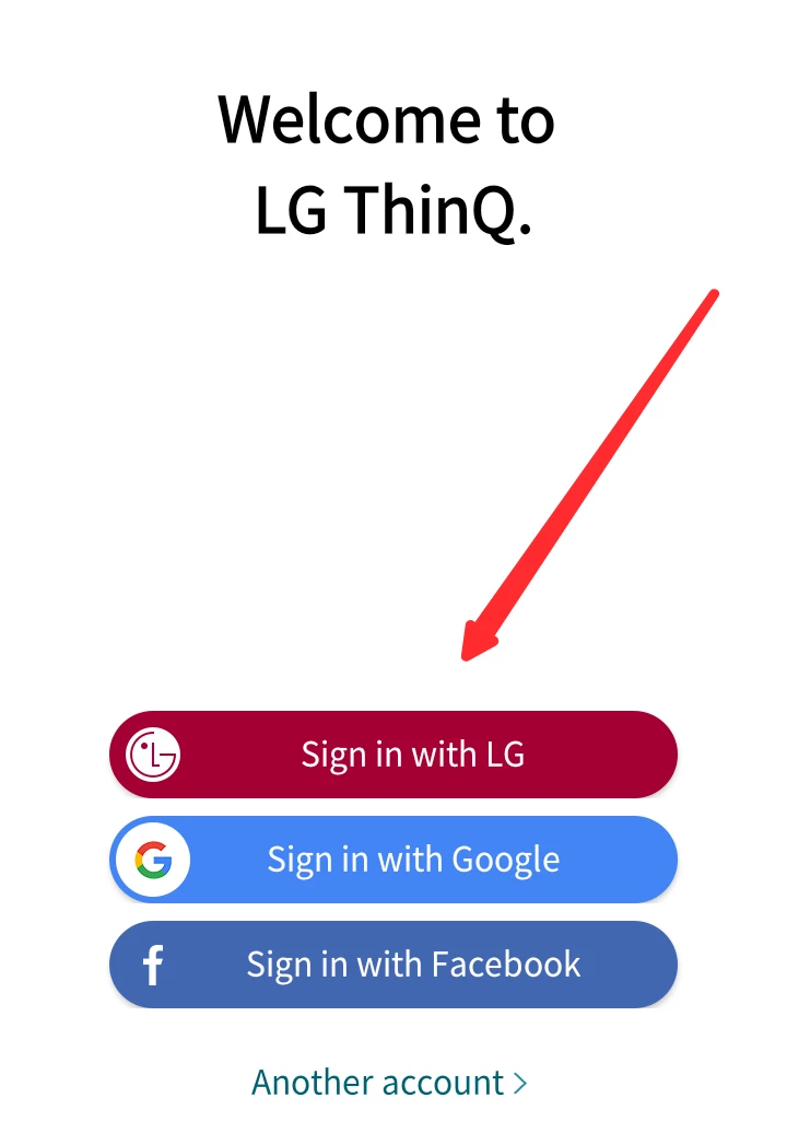 Launch the app and sign in with your LG account