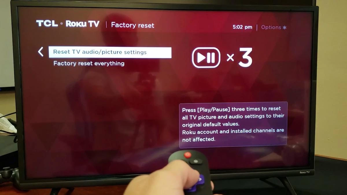 what is tv factory resetting