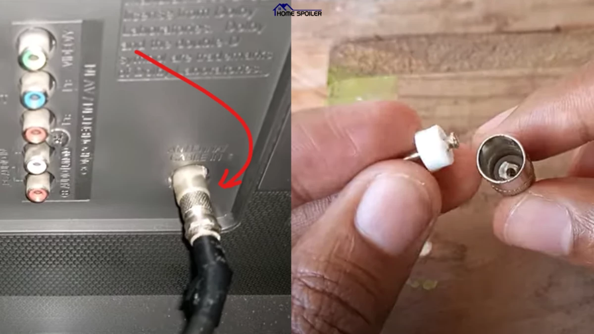 checking the lg tv's antenna connection and port