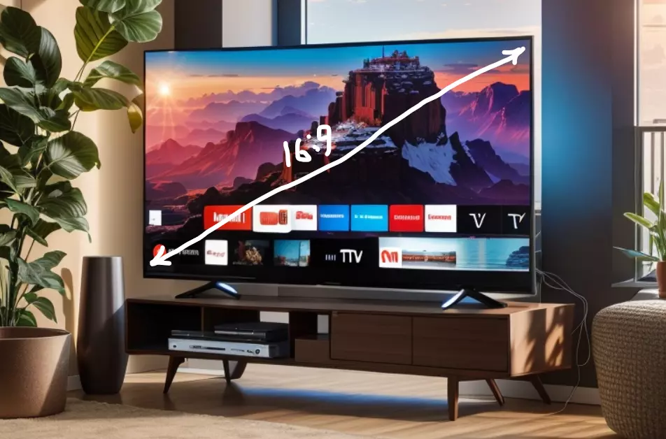 aspect ratio measurements of a TV