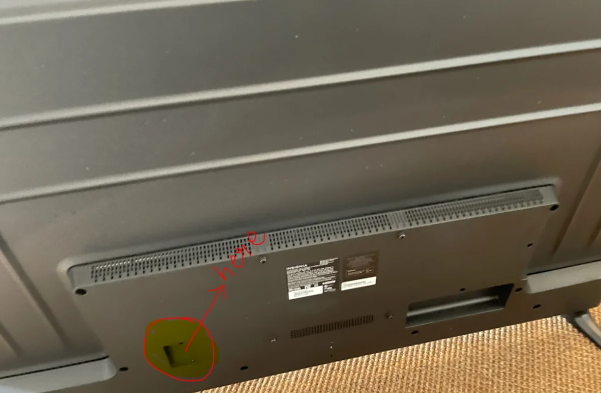 how to plug power cord on an Insignia TV