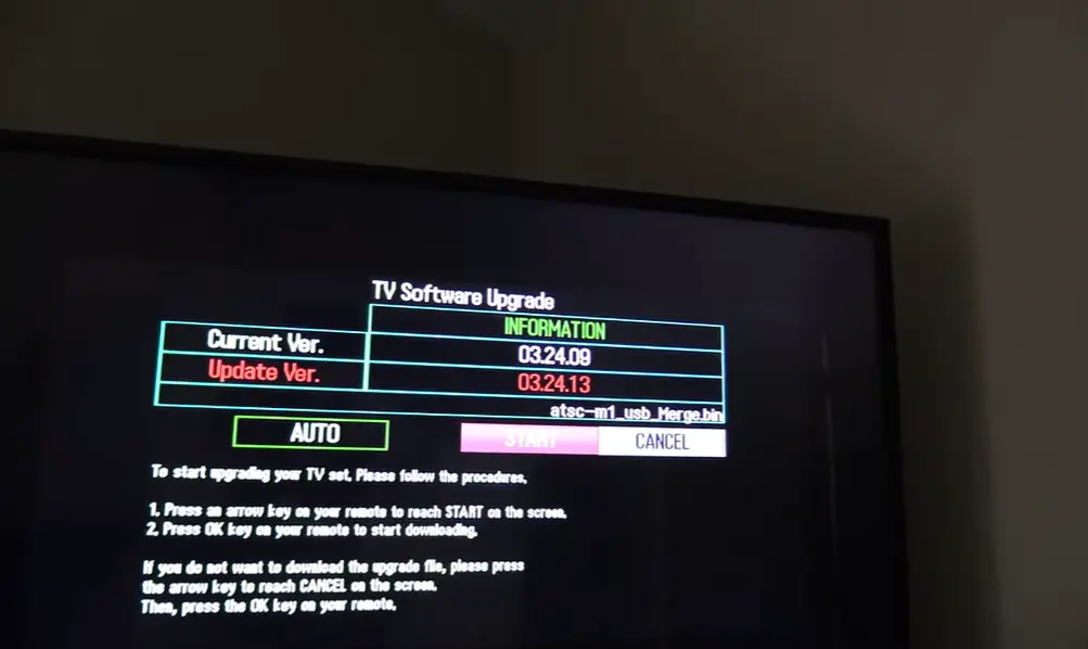 updating lg tv software using usb flash drive