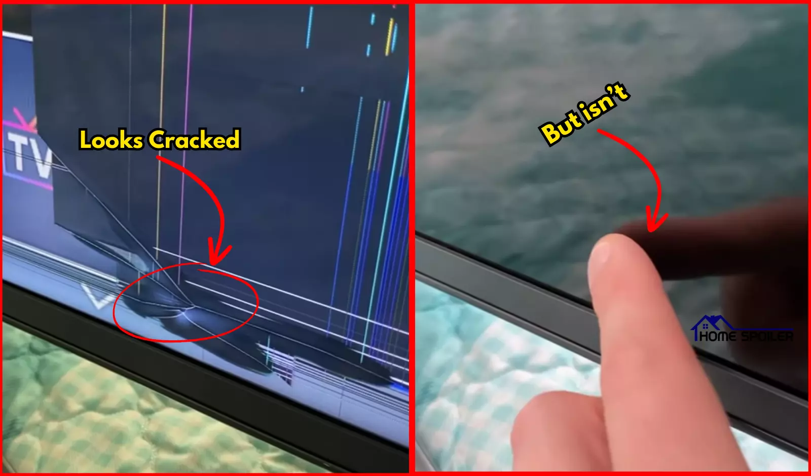 tv screen looks cracked but actually isn't