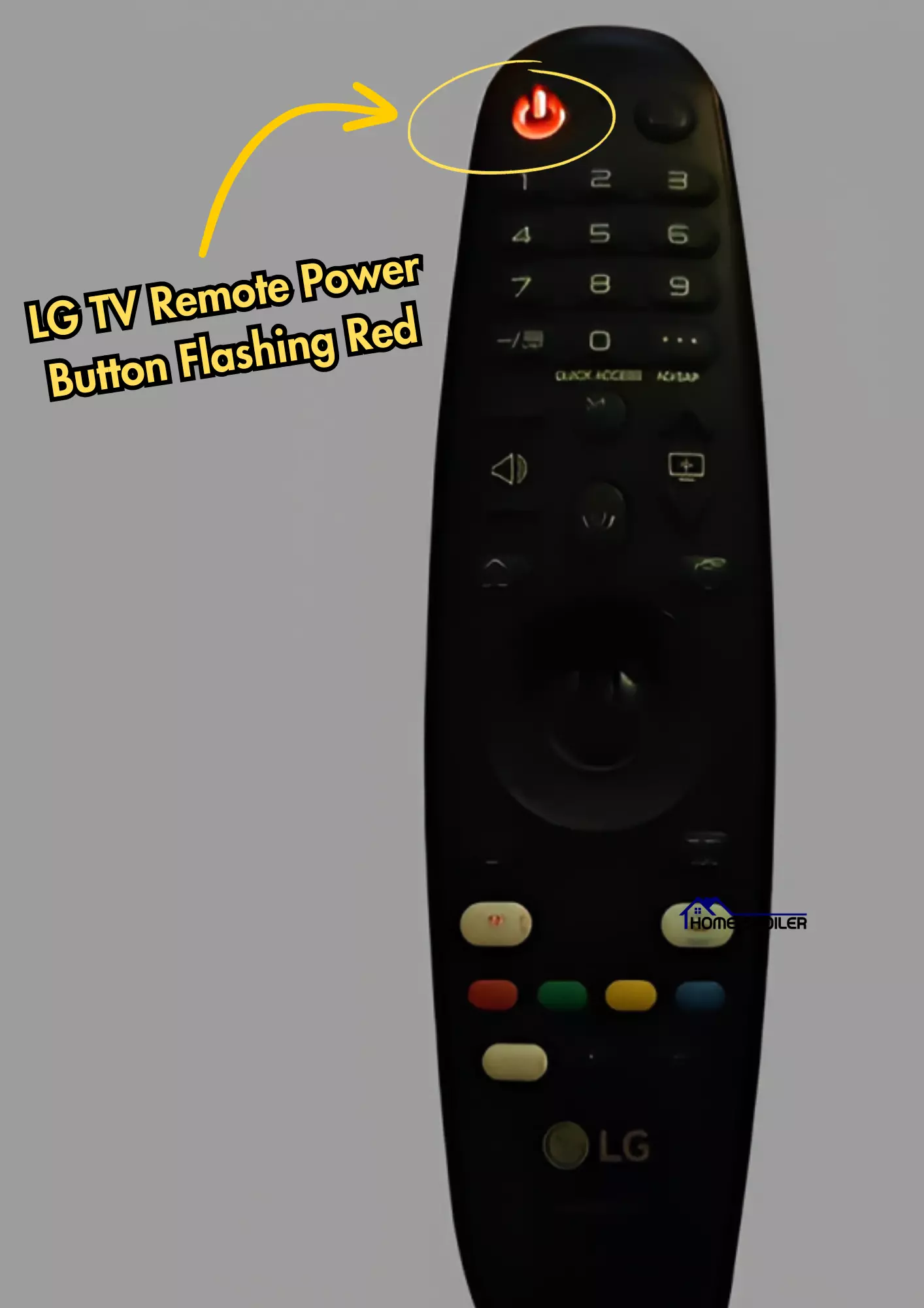 LG TV Remote Power Button Flashing Red