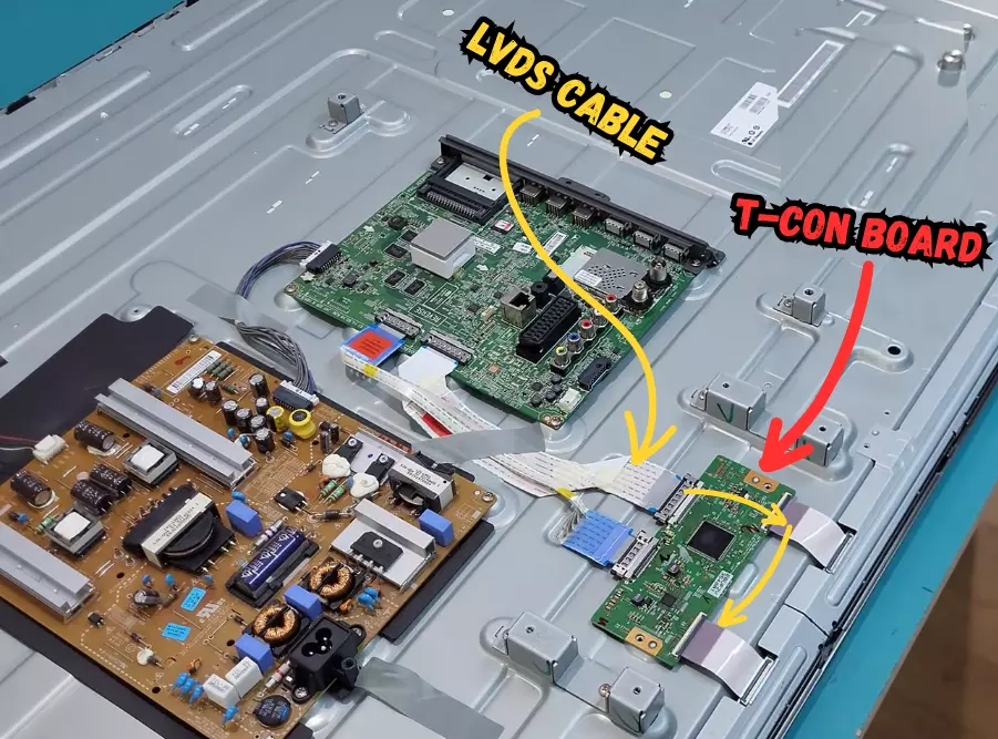 identifying tv's LVDS cable and tcon board